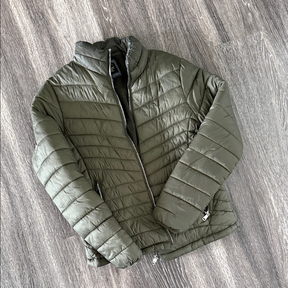 Olive Green Quilted Women’s Jacket